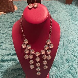 Paparazzi Dazzling Silver Necklace Set